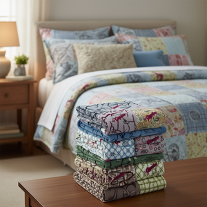 Ensemble de draps doubles en flanelle Jaqueline, 100% coton, imprimé, couleurs assorties, literie pour la maison - Product Image 2