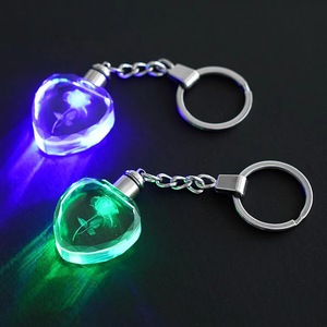 <strong>Cheap</strong> Crystal Gifts Unique Holiday Gift Valentine's Day Gift Crystal LED Keychain <strong>Custom</strong> Rose <strong>Flower</strong> Heart Glass love Keyring - Product Image 5