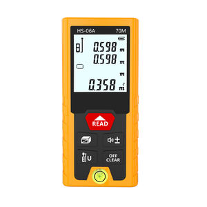 Télémètre laser industriel, ruban à mesurer numérique double mode, rétroéclairage LCD, calcul de surface/volume, étanche IP54, matériau ABS - Product Image 1