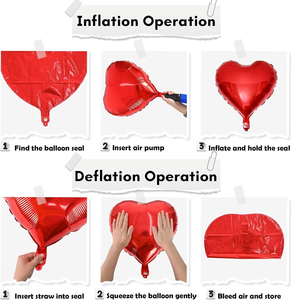 18 Inch Valentine's Day Heart Shaped I Love You Helium Foil <b>Balloons</b> Inflatable Mylar <b>Balloons</b> for Party Wedding Anniversary - Product Image 3