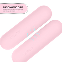 LADYGLOW Équipement de musculation personnalisé pour la gym Haltère en silicone rose de haute qualité Haltères en silicone Pilates pour femmes