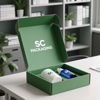 Boîte pliante écologique personnalisée avec laminage mat en papier kraft ondulé en forme d'avion pour l'emballage de vêtements, t-shirts, chaussettes