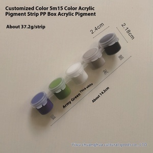 Tùy chỉnh chế biến 5ml 5-Pack Acrylic sơn Dải thiết lập cho trẻ em của <span class=keywords><strong>DIY</strong></span> Màu trên kính 5 màu sắc bao gồm - Product Image 5