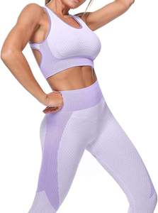 Conjunto de <span class=keywords><strong>Yoga</strong></span> Casual de Primavera para Mujer, 3 Piezas, Personalizado, de Secado Rápido, Transpirable, Ecológico, con Tirantes para las Rodillas, Cintura Elástica, Logotipo Personalizado - Product Image 2