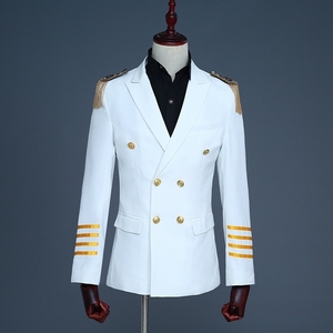 <span class=keywords><strong>Traje</strong></span> de capitán MQ14 para Hombre, chaqueta ajustada, trajes de boda, color blanco, <span class=keywords><strong>azul</strong></span> <span class=keywords><strong>marino</strong></span>, último diseño de abrigo, 2022 - Product Image 3