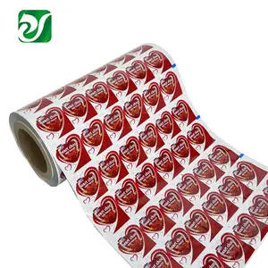 Customized Plastic Film Rolls Cup Sealing Films Printing Easy Tear Chocolate Cup Film