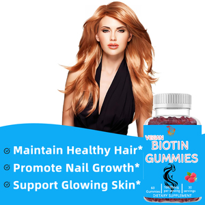 Gummies de biotine à marque privée OEM avec supplément de biotine pour des cheveux sains, favorisant la croissance des ongles et une peau éclatante - Product Image 6