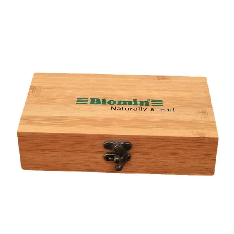 Chuanghua boîte en bois de bambou de taille personnalisée, impression de Logo, boîte cadeau en bois de bambou avec serrure, emballage de boîte en bois de bambou