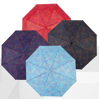 Parapluie classique RST à pois pour homme et femme, parapluie pliable à ouverture automatique