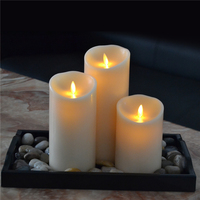 Neues Design Real Wax Moving Wick Flackernde flammen lose LED-Kerze