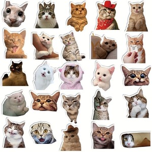 Paquete de Pegatinas de Gatos Adorables, Calcomanías Decorativas para Laptop y Teléfono, Colección para Amantes de los Gatos - Product Image 6