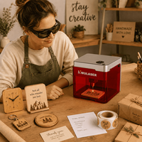 Máquinas de Grabado Láser con Control por Aplicación Inteligente, Grabador y Cortador CNC de Alta Precisión para Joyería, Metal y Tarjetas