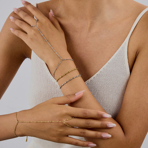Elegant <b>Titanium</b> Steel Bracelet 18K Gold Oval Bead <b>Chain</b> Stainless Steel Design Unisex Everyday Wear Jewelry - Product Image 4