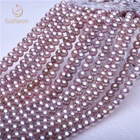 7-8mm AAA perles rondes brillantes et impeccables véritables perles de bijoux en perles d'eau douce de femmes