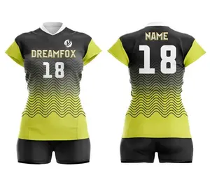 Custom volleyball jersey template, OEM Sublimated Printed Sports Wear woman VolleyBall Uniform jersey