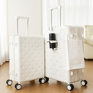 กระเป๋าเดินทางยงเชิง ขนาด 24 นิ้ว สีขาวคลาวด์ ล้อหมุนได้ ปิดด้วยซิป เหมาะสำหรับทุกเพศ รุ่นฤดูใบไม้ร่วง 2024 - Product Image 5