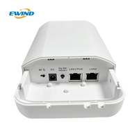 Venta al por mayor de fábrica: Puente CPE inalámbrico 2.4G 300Mbps 1KM con antena MIMO de 12dBi y PoE de 24V, compatible con un máximo de 16 cámaras IP para CCTV agrícola.