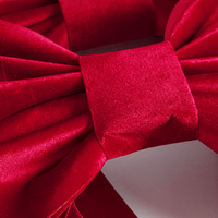 Ruban MSD nœuds rouges décorations fenêtre arc géant en velours avec arc tridimensionnel décorations DIY