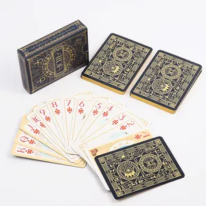 Cartão de jogo mágico personalizado profissional com bordas douradas, jogo de pôquer adulto com caixa, núcleo preto, 2024, ideal para adultos