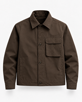 Veste pour homme, style business décontracté, shacket uni à manches longues, idéale pour le bureau, les voyages et les sorties du week-end