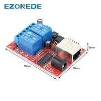 Scheda Relè Ethernet LAN a 2 Vie con Interruttore a Ritardo, Modulo Controller TCP/UDP, Server WEB, Controllo Remoto Cloud a 2 Canali