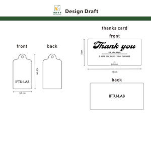Tarjetas de Presentación de Lujo con Logotipo Personalizado, Impresión Offset en Papel, Tarjetas de Agradecimiento y Postales para Bolsas y Prendas, Diseño Gratuito - Product Image 5