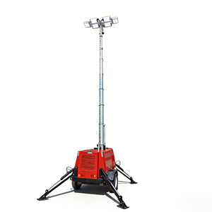 Torre de Iluminación Móvil con Mástil Hidráulico: 6 Lámparas LED, Remolcable para Emergencias y Construcción - Product Image 1