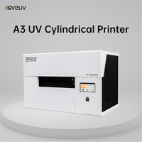 Mesin Printer UV Rotary A3 untuk Botol Silinder, Cangkir, Mug, Tumbler, Objek Bulat, Kaca, Logam, Plastik, Pencetakan 360 Derajat