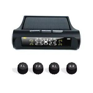 Sistema de monitoramento de pressão de pneus tpms, sistema de monitoramento da pressão dos pneus, sem fio, energia solar, alarme, sensor de pressão externo"