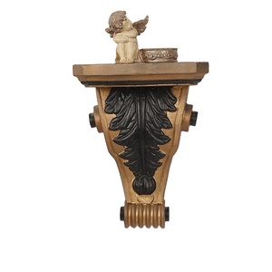 Mensola in resina porta scaffali ornato in gesso floreale antico artigianato mensola a mensola a <span class=keywords><strong>muro</strong></span> staffa appesa a parete - Product Image 3