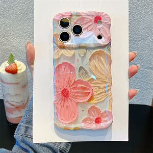 Funda para Teléfono con Diseño de Flores en Pintura al Óleo, para iPhone 17, con Bloqueo de Luz Azul IMD, para 16 Pro Max, con Sensación Premium - Product Image 6