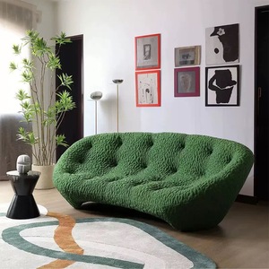 Canapé Ploum en mousse moulée de luxe, design moderne, vert, forme bulle, rembourré, pour salon haut de gamme - Product Image 2