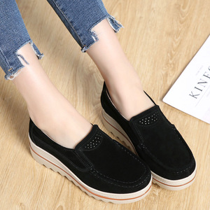 Men's Cow Leather Sneakers Round Toe Mesh Lining Invisible Breathable Height Increasing Casual Fashion Light Weight PVC Shoes - Product Image 1