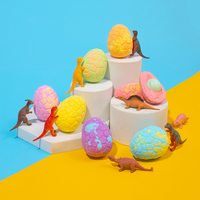 Bombes de bain œufs de dinosaure pour enfants, marque privée, produits de spa, bombes de bain bio avec jouet à l'intérieur, boules de bain effervescentes naturelles, coffret cadeau pour enfants