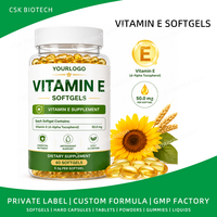 Gélules de vitamine E en marque blanche OEM, complément antioxydant, service de fabrication ODM en usine