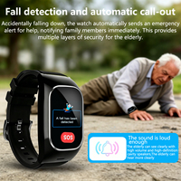 Montre connectée VA36 avec support intelligent, OEM ODM, podomètre 4G, suivi de santé, appel SOS, localisation GPS pour personnes âgées