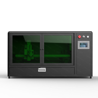 Machine de découpe laser à fibre de bureau haute vitesse LM-4030DF 800W refroidie par air pour la découpe et la gravure de métaux, petite production