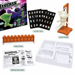 Juego de adivinanzas de palabras que brilla en la oscuridad 1:1 Hankman, juego clásico del gallinero con temática vaquera, juego de mesa educativo familiar para niños, juguete. - Product Image 4
