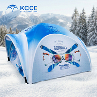Tente dôme à air portable robuste avec logo personnalisé tente gonflable 4x6 à installation rapide avec pompe à air pour les événements d'hiver