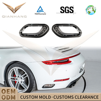 Cadre de l'ouverture d'aération latérale du pare-chocs arrière OE 99150566501 9915066601 Compatible avec 911 991.2 2016-2019 Carrera S 4S Cache de la sortie d'air arrière