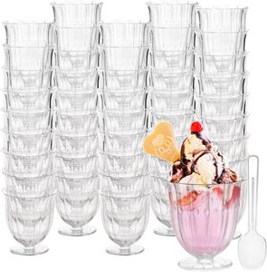 Gobelets en plastique jetables avec couvercles Emballage de tasse à café personnalisée pour thé à bulles Yaourt carré en plastique Pudding Fruit Cums pp - Product Image 6