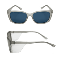 Lunettes de soleil de sécurité rectangulaires de style sportif personnalisables, conformes à la norme ANSI Z87, en polycarbonate polarisé TR90, pour l'intérieur et l'extérieur, protection UV400