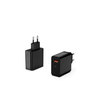 Nuevos adaptadores de corriente para teléfono móvil de carga rápida PD 45W Cargador USB tipo C de doble puerto