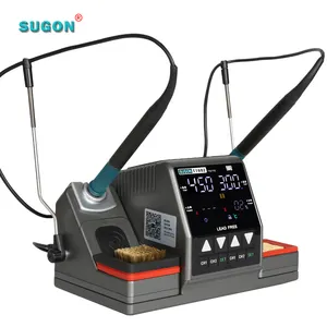 Nuovo prodotto SUGON 2 in 1 stazione di saldatura T1602 stazione di rilavorazione saldatura ad aria calda stazione di saldatura