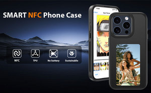 Custodia 2024 di design di lusso di tendenza NFC E-Ink per <span class=keywords><strong>iPhone</strong></span> 16 15 14 13 personalizzabile fai da te Smart <span class=keywords><strong>Cover</strong></span> - Product Image 5