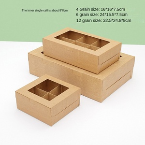 Boîtes à muffins et gâteaux personnalisées en papier kraft, pliables, avec bonne étanchéité, pour 4/6/12 portions, vente en gros, fabricant - Product Image 2