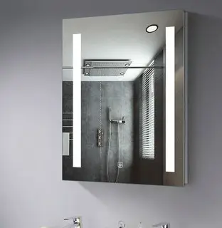 Espelho inteligente LED retangular à prova d'água para banheiro, espelho inteligente de parede com interruptor de toque e escurecimento, mais vendido