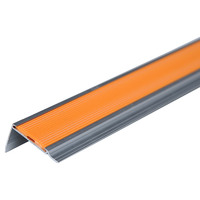 Profil en aluminium incurvé imperméable moderne de nez d'escalier avec l'insertion de PVC pour l'escalier