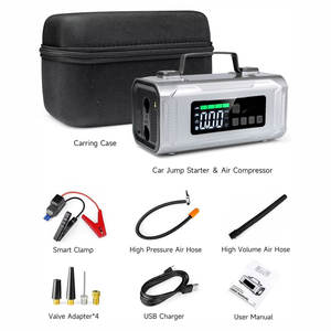 Mini-batterie externe portable 12V/24V, démarreur de batterie de voiture, compresseur d'air 150 psi, kit de démarrage d'urgence pour voiture, outils d'urgence - Product Image 6