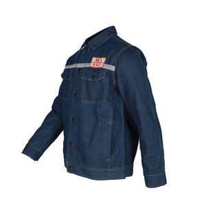 เสื้อแจ็คเก็ตทำงานกันไฟ Ma Safety ผ้าฝ้าย 100% มาตรฐานแห่งชาติ สำหรับงานเคมี เหมืองแร่ ปิโตรเลียม เครื่องมือไฟฟ้า แบบแยกชิ้น - Product Image 1